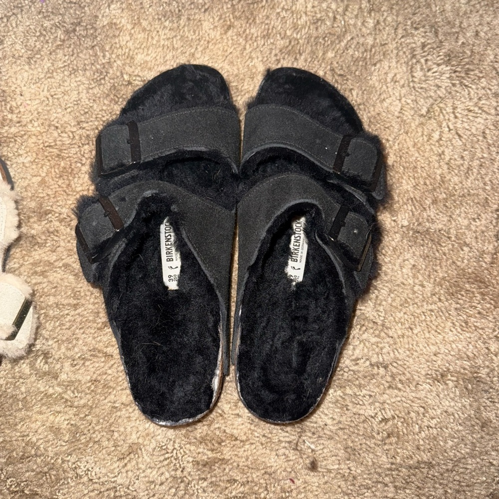 Birkenstock shearling sandals